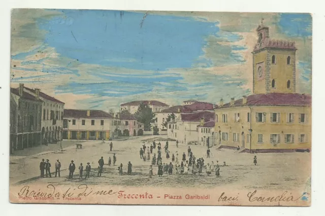 Trecenta - Piazza Garibaldi 1902 Viaggiata Fp