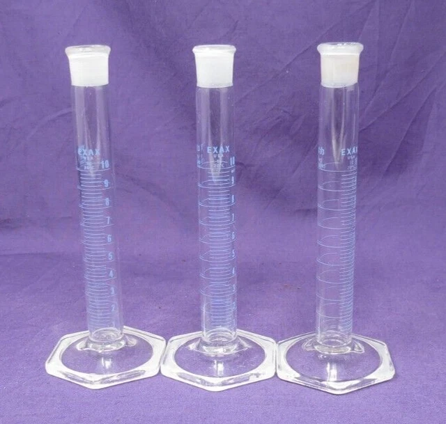 3 EXAX Graduated Cylinder P/N 20040 10mL