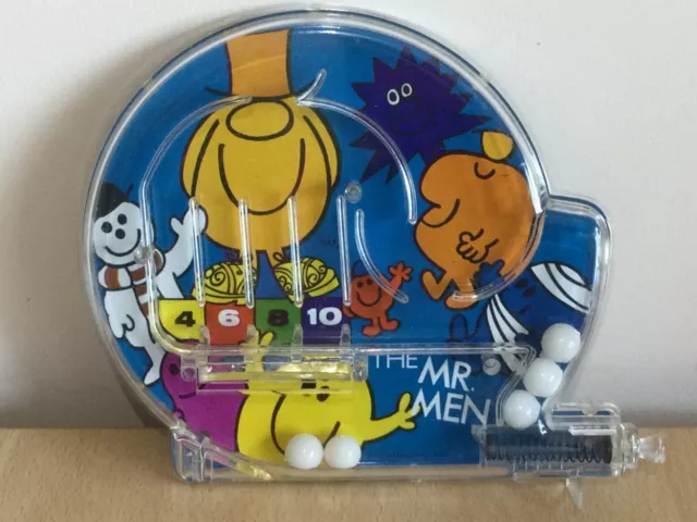 Vintage 1976 Mr Men Bagatelle Pinball Game Tin Back With Stand