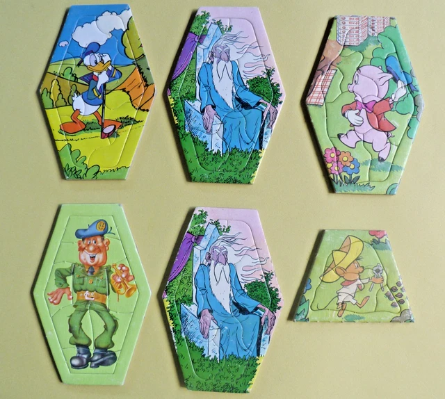 Lot De 9 Puzzles Farceurs Vintage – Marque Six De Savoie, Années Carton, Très Bon état