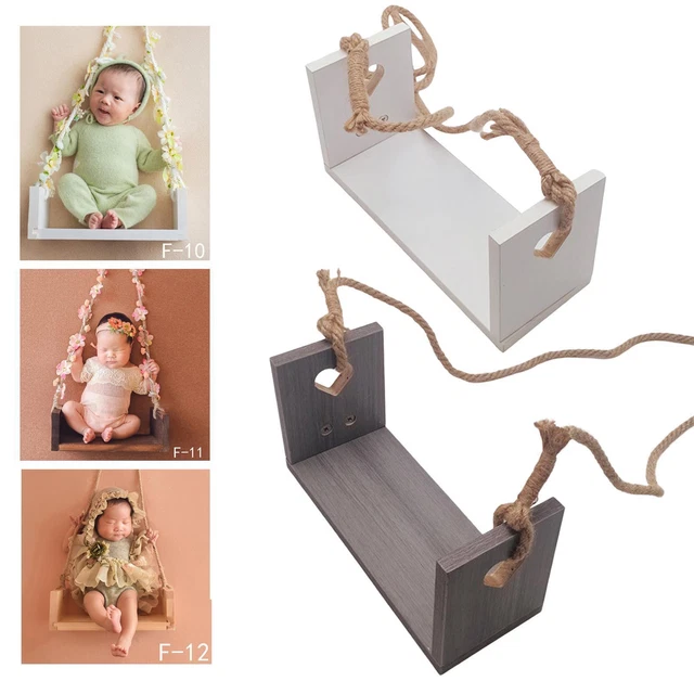 Sièges de balançoire en bois pour bébé Accessoires de photographie Posant