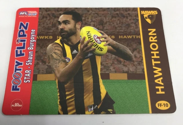 2019 Afl Teamcoach Card Footy Flipz Double Sided Fold-Up Card Ff10 Burgoyne/Mitc