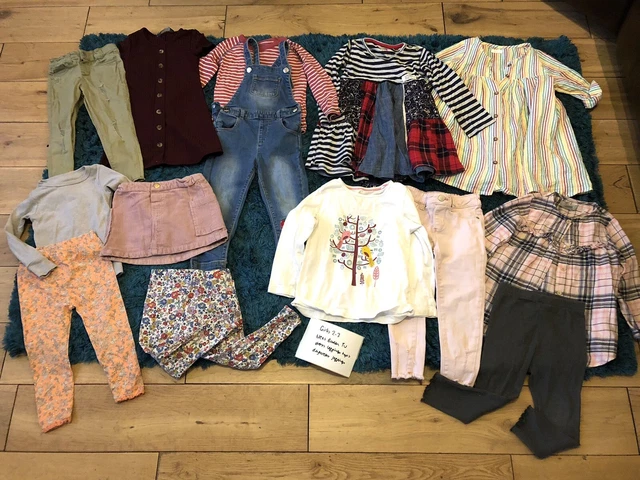Girls age 2-3 years clothes bundle next boden TU dresses leggings dungarees tops