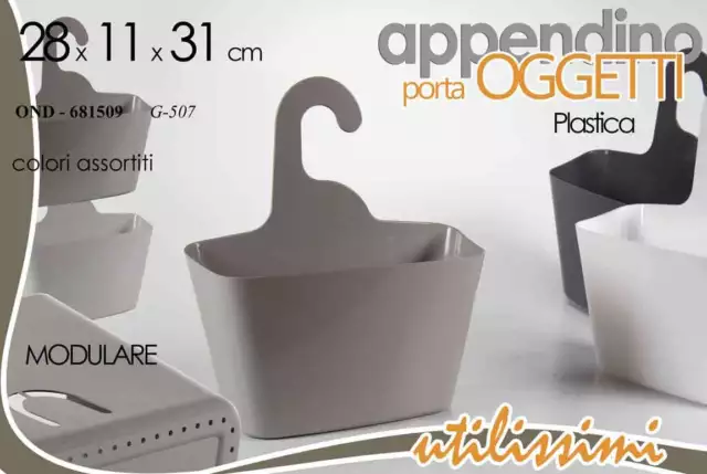 Gruccia Porta Oggetti Bagno In Plastica Modulare Color 28*11*31 Cm Ond-681509