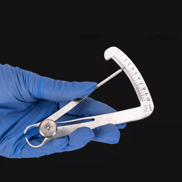 2X Dental Crown Gauge Wax Caliper Ruler Measuring Tools Surgical Instruments