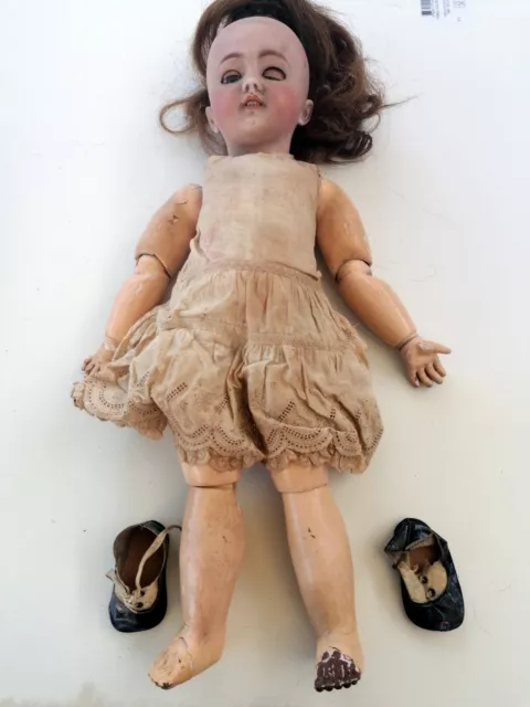 Grande Ancienne Poupée DEP Jumeau tête en biscuit / porcelaine 49 cm