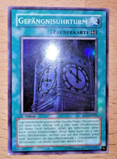 YuGiOh Gefängnisuhrturm - EOJ-DE048 1. Auflage - Super Rare Deutsch Helden