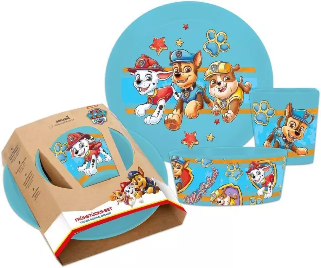 Set piatto colazione ciotola 3 pezzi ciotola ciotola neonato zampa patrol regalo di Natale