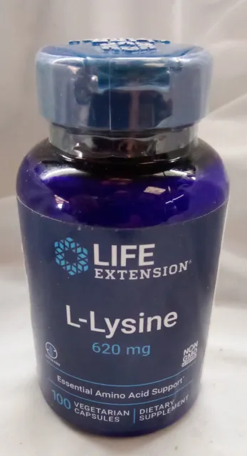Life Extension, L-Lysine, 620 mg, 100 capsules végétariennes DLUO 11/24