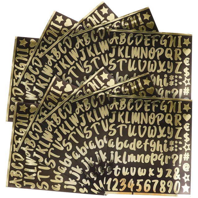 10 SHEETS KIT Alfanumerico Vinile Etichette Da Inserto Numero