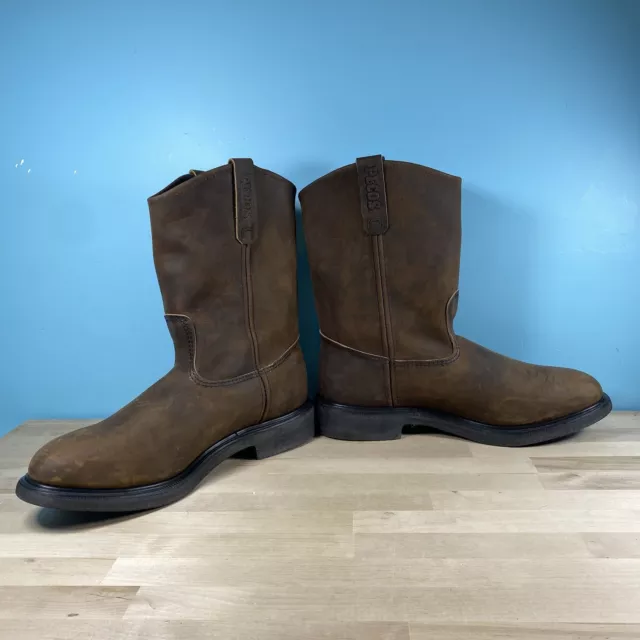 VINTAGE RED WING Pecos 1124 Pull On USA MADE Soft Toe Boot 13 D Roper ...