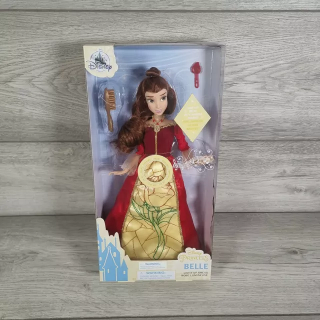 Disney Store Premium Light Up Belle Barbie Doll Beauty and the Beast