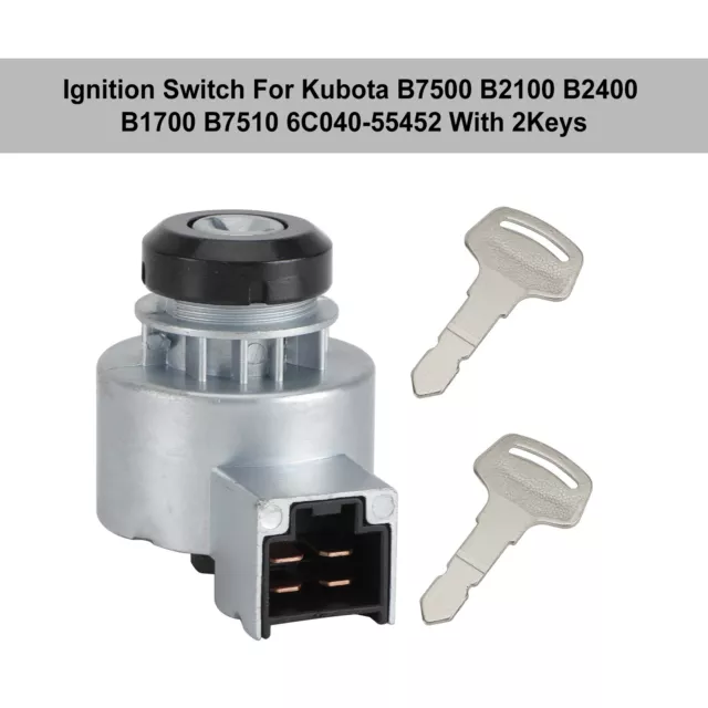 Interrupteur D'Allumage Avec Clés Pour Kubota B2400 B2100 B7500 6C040-55452