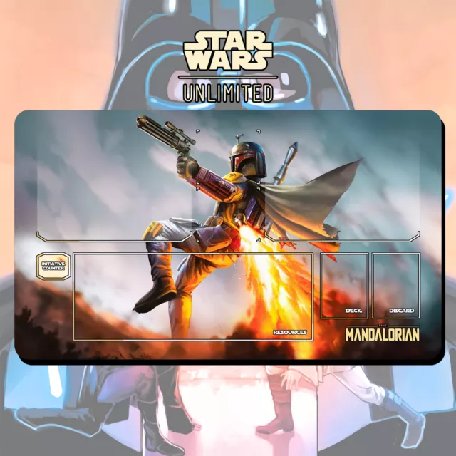 Playmat Boba Fett Bounty Hunter Star Wars: Unlimited Trading Card Game