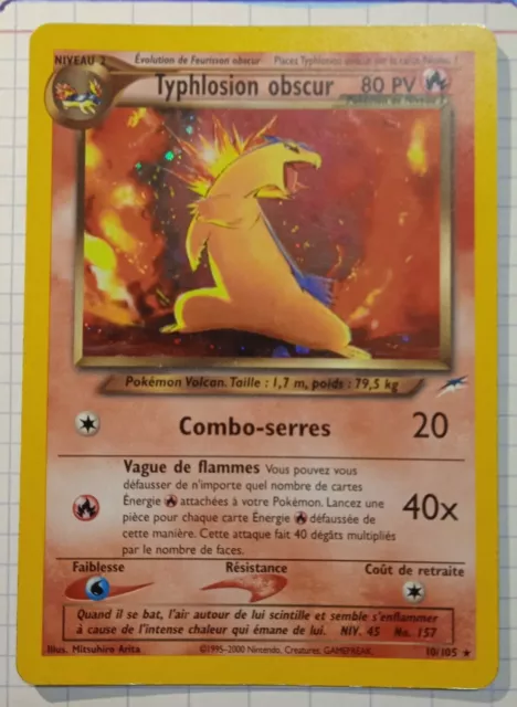 Typhlosion obscur Holo - Neo Destiny -10/105 - Carte Pokemon Française