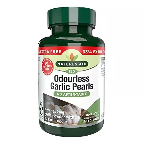 Garlic Pearls, Odourless, No After-Taste, Softgel 120 Capsules