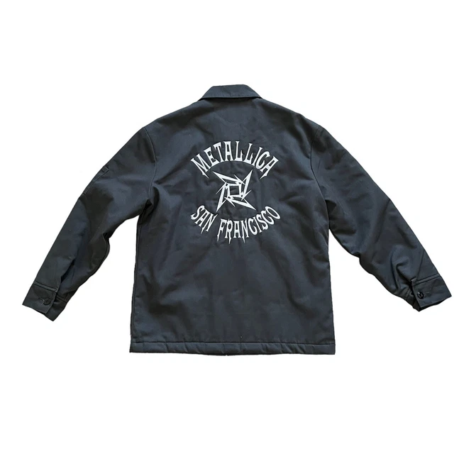 Metallica San Francisco Dickies Fan Club Grey Gray Jacket Medium Regular.