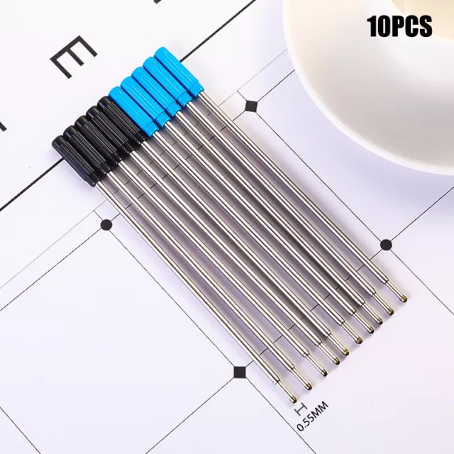 10 Pcs/lot Rotating Metal Pen Refill Special Ballpoint Pen Refill  ZR SC