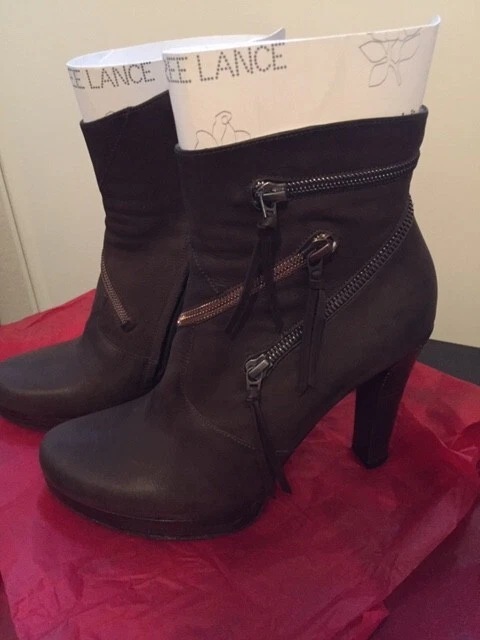 Bottines Free Lance En Cuir Noir Pointure 41 - Neuf Sans Emballage - Style Low Boots