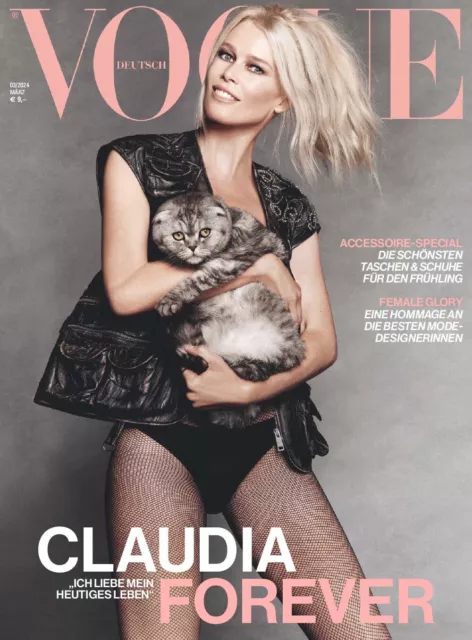 Vogue deutsch Heft Zeitschrift Magazin Ausgabe Nr. 03 2024 März Claudia Schiffer