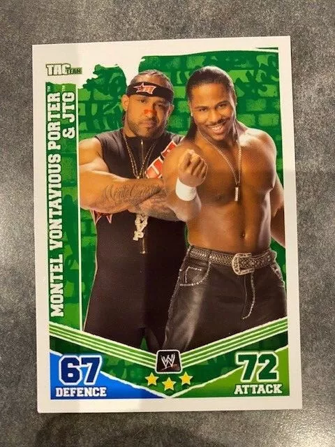 Montel Vontavious Porter & Jtg Tag Team Carte De Catch Topp's Slam Attax Mayhem