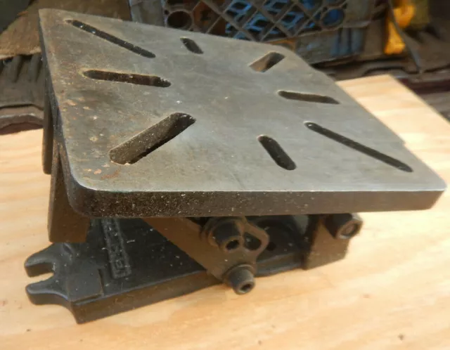 Palmgren Adjustable Angle Slotted Work Table  For Drill Press Or Other Machine