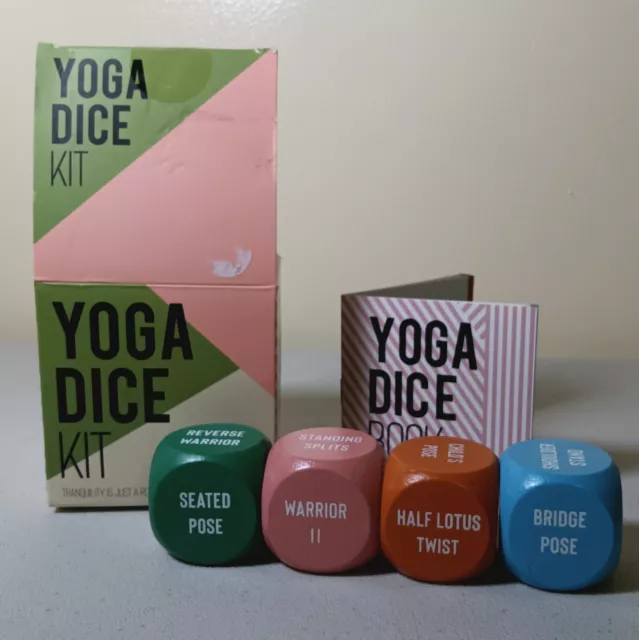 Yoga Dice kit game 4 dice Exercise Stretching Balance Flexibility