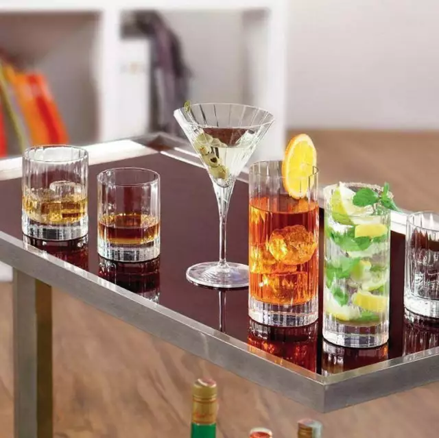 LUIGI BORMIOLI Glass Whiskey Tumbler Collins Glass Diamond Drinking Vodka Water－ 2
