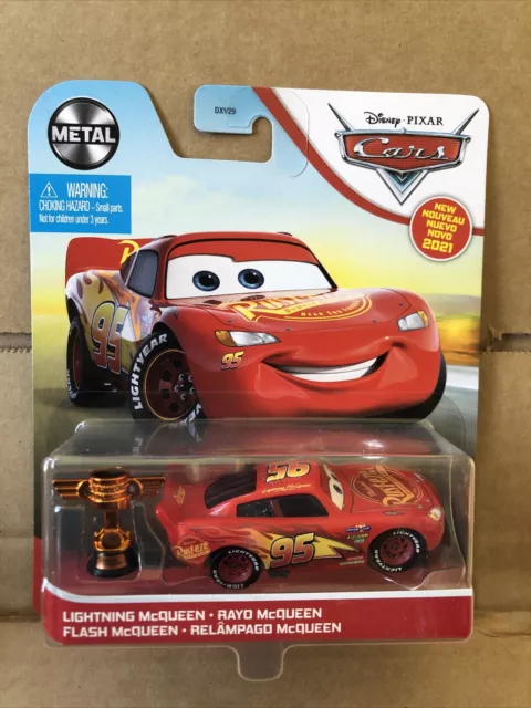 DISNEY CARS DIECAST- Lightning McQueen With Piston Cup Trophy - New ...