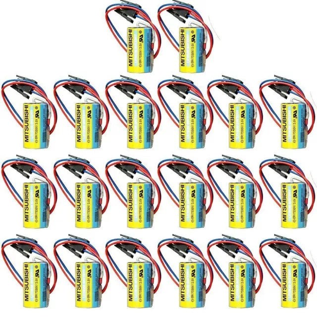 20PCS Mitsubishi A6BAT ER17330V PLC Battery Size 2/3A 3.6V Li-ion Battery