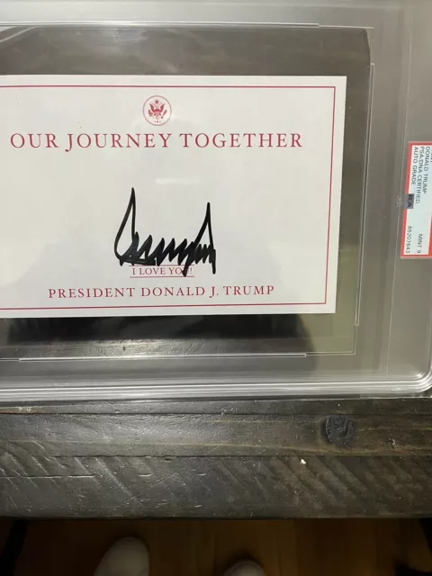 Autographed Donald Trump 1st Edition Bookplate Print PSA 9 Signed Auto Grade