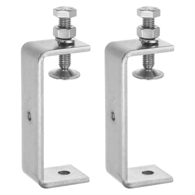 2Pcs Stainless Steel C Clamps 100mm Wide Jaw Opening for Woodworking Welding
