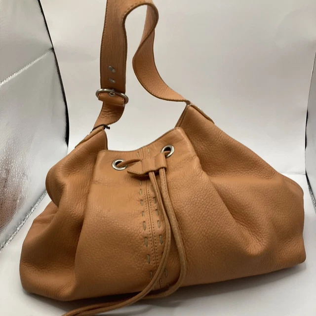 Sigrid Olsen Soft Leather Hobo Shoulder Bag Purse Handbag Brown