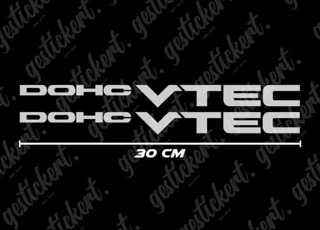 2x 30cm DOHC VTEC sticker for Honda Civic CRX tuning JDM car sticker