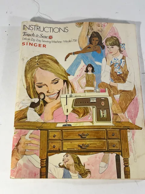 Vintage SInger 750 Sewing Machine Instruction Touch and Sew NOT COPY Booklet