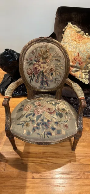 antique french chairs pair