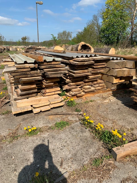 Eiche Brett 150x18mm - 180cm Bauholz Schalungsbrett 8 Stück