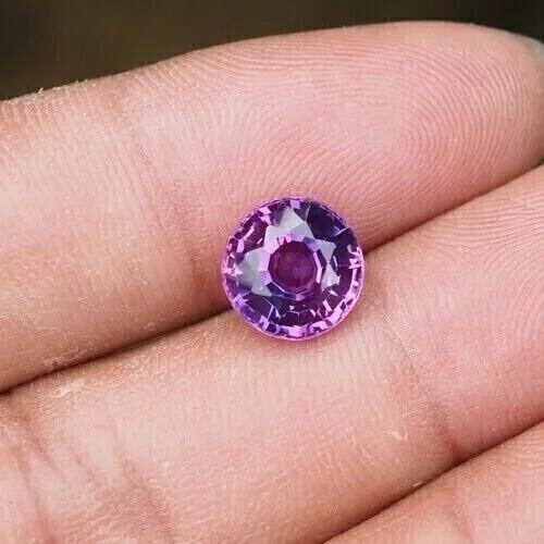 AAA 4.50 Ct+ Natural Flawless Ceylon Bi-Color Sapphire Round Cut Loose Gemstone