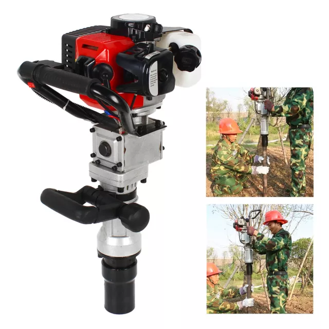 2Stroke 32.6cc Gasoline Powered T-Post Driver Engine Fence Farm Push Pile Digger