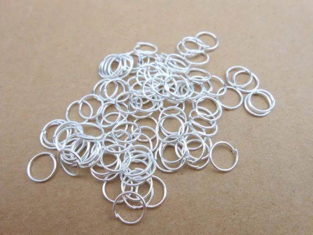 2000PCS 3-9MM Make Jewelry Findings 925 Sterling Silver Plate Opening Jump Rings