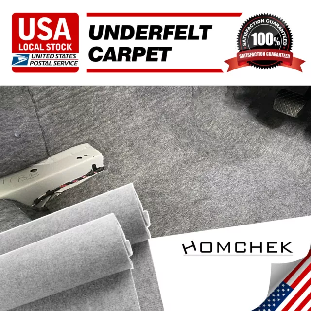 CAR CARPET UPHOLSTERY Fabric Replacement Trunk Liner Underlay Pad Cover ...