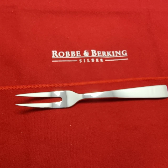 C70# R&B Robbe & Berking Fleischgabel Alta Silber 925 punziert 179mm
