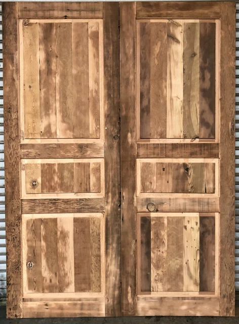 Rustic reclaimed lumber double plank style you choose size barn doors Farmhouse