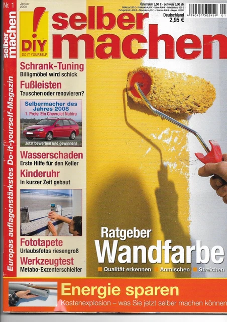 DIY! Zeitschrift SELBER MACHEN 1/2008 Bauanleitung KINDERUHR