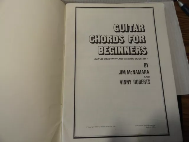 GUITAR CHORDS FOR BRGINNERS - JIM McNAMARA & VINNY ROBERTS - BEACON ...