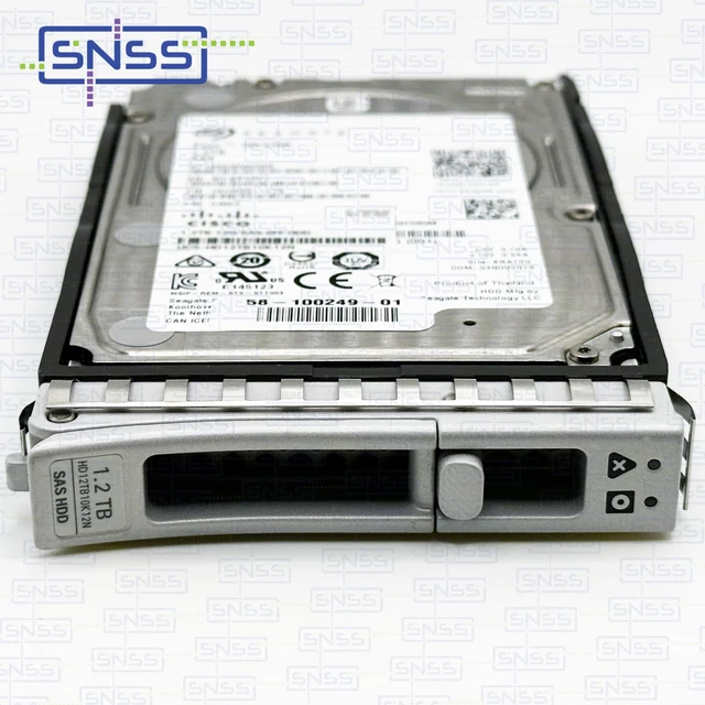 Cisco Part No. UCS HD12TB10K12G/58 100180 01 1.2TB 10k SAS 12Gbps SFF Hard Drive 2854035986530