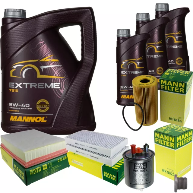 MANN Inspektionspaket 8 L MANNOL Extreme 5W-40 für Renault Laguna III Grandtour