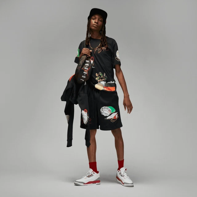 Camicia e pantaloncini Nike Jordan Artist Series di Jacob Rochester taglia M nuovi