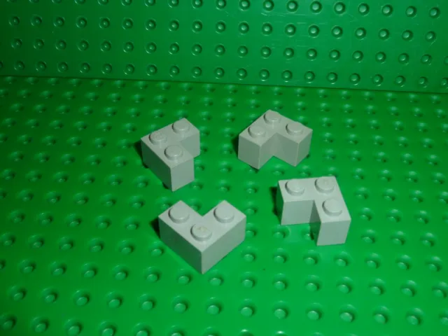 4 x LEGO OldGray Brick Corner ref 2357 Set 3739/6086/6090/6098/4209/6081/6085...