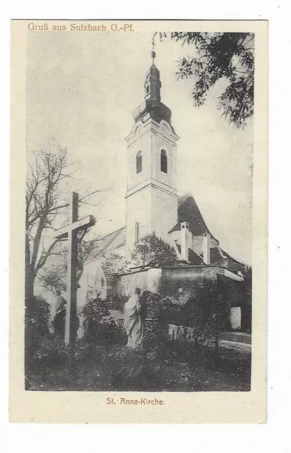 AK Gruß aus Sulzbach Rosenberg Oberpfalz St.Anna-Kirche Amberg ca um 1900 TOP !!